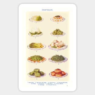 Vegetables, from Mrs. Beeton's Book of Household Management Sticker